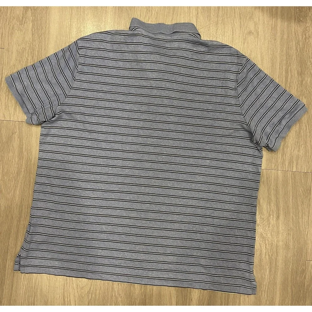 Polo Ralph Lauren Polo Shirt Mens XL Blue Classic Fit Soft Stripes Pony